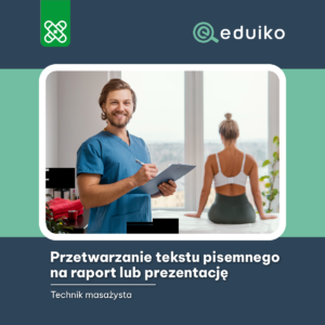 Przetwarzanie tekstu pisemnego na raport lub prezentację (audiobook)