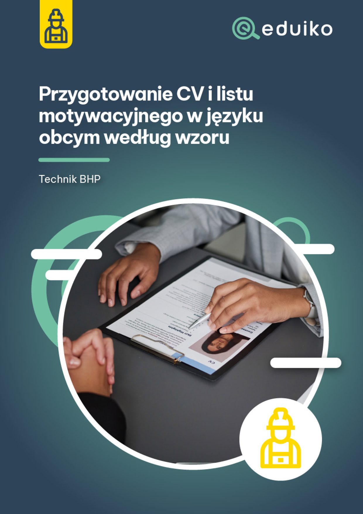 Z.Technik BHP – Przygotowanie CV i listu motywacyjnego w języku obcym według wzoru